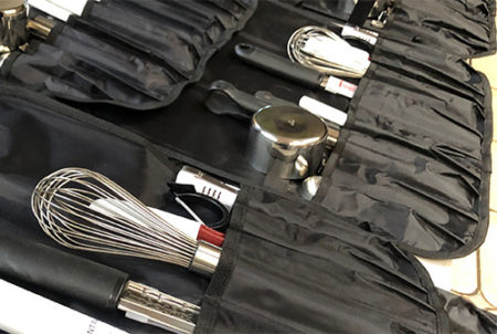 cooking tools in rollout carry case