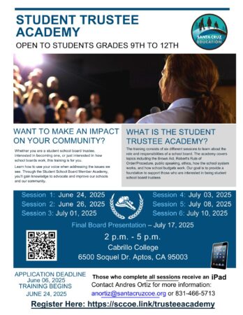 Student Trustee Academy flyer 2025