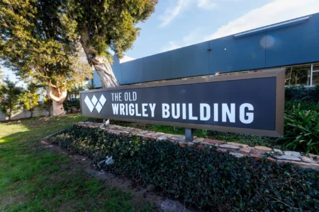 wrigely building street sign 