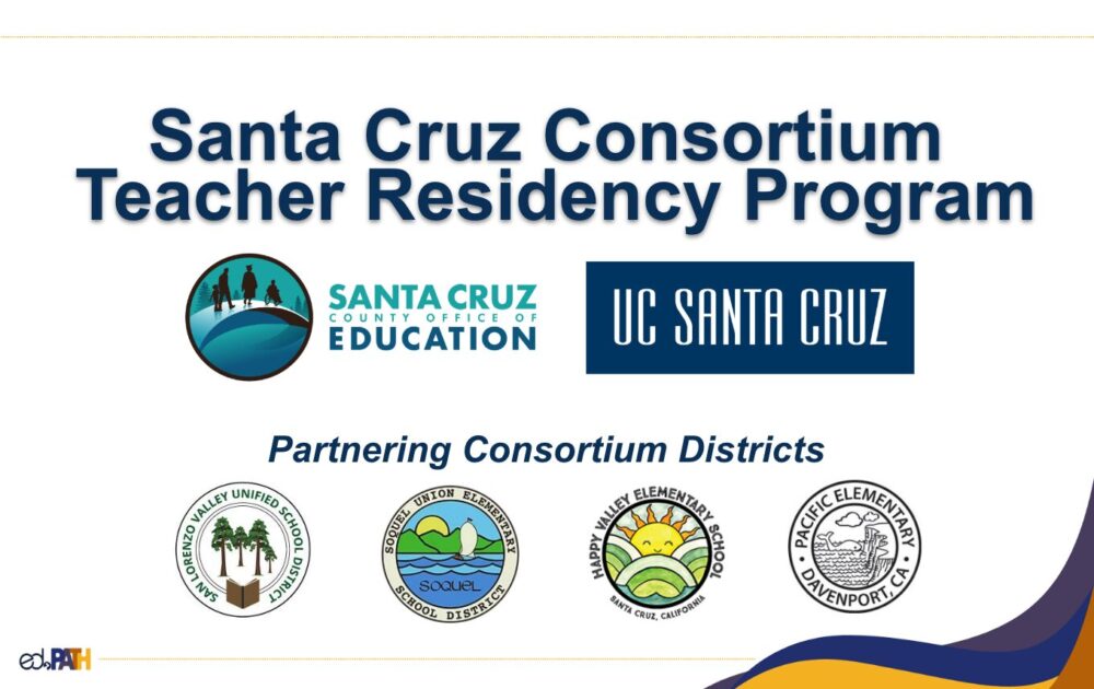 logos of all the participating consortium district for the UCSC teacher residency